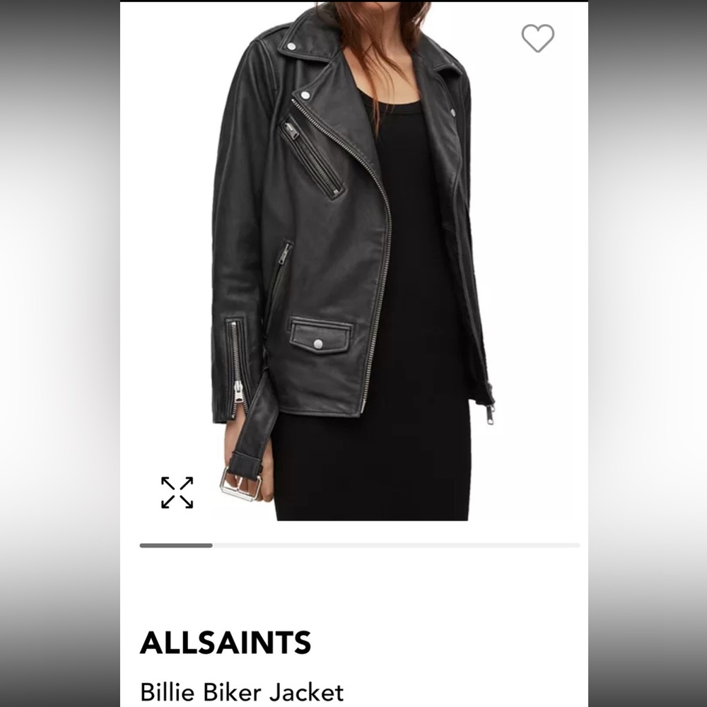 All Saints Black Billie Biker Jacket